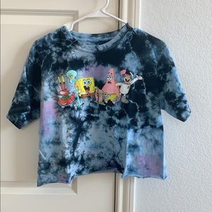 spongebob square pants cropped tee